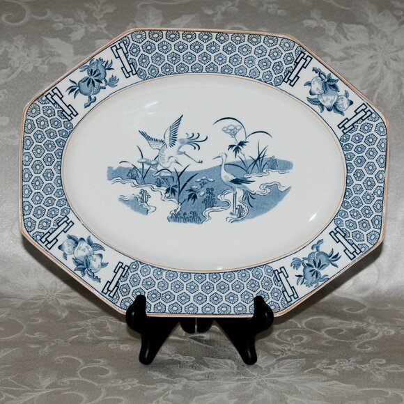 Blue And White Johnson Bros Geneva Serving Platter | Vintage Geneva Patter - Picture 1 of 12